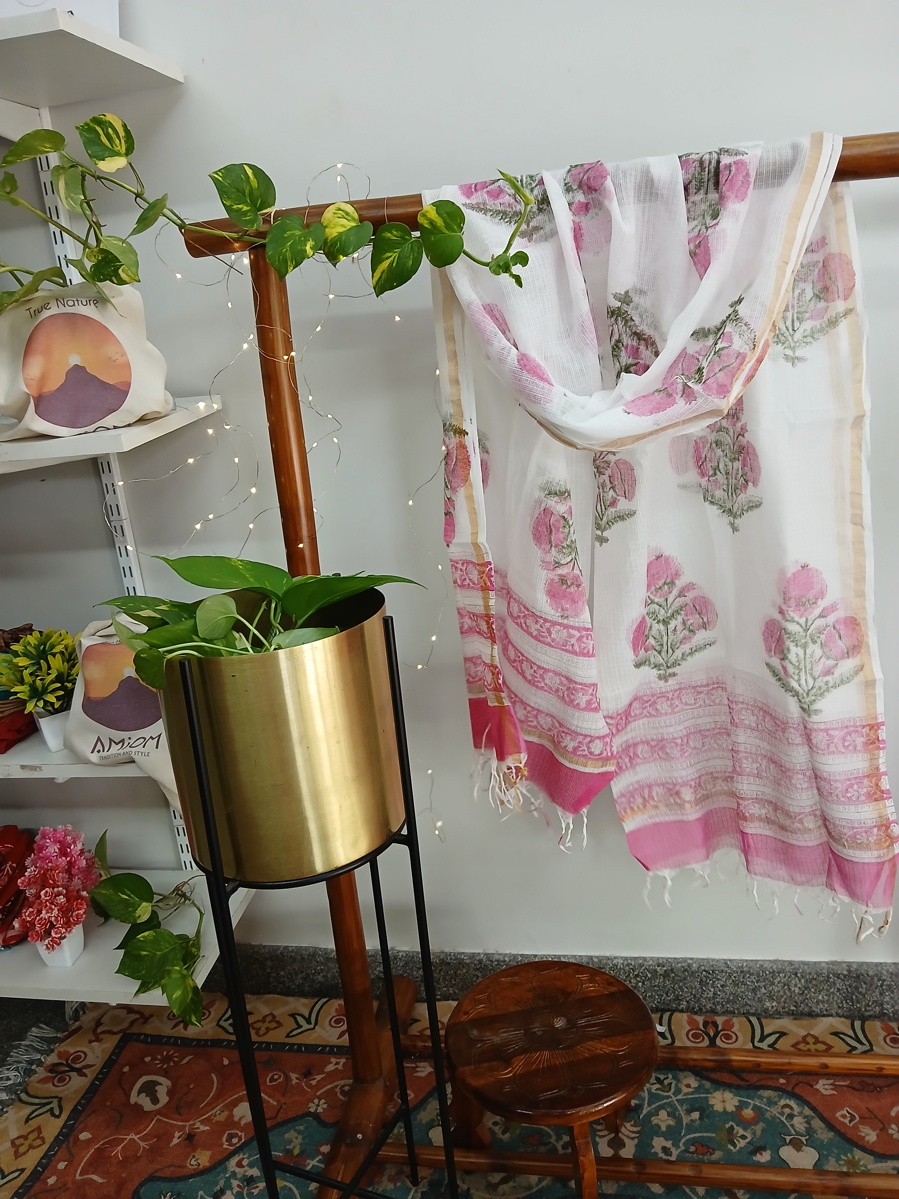 Schal Kota Doria Baumwoll-Dupatta