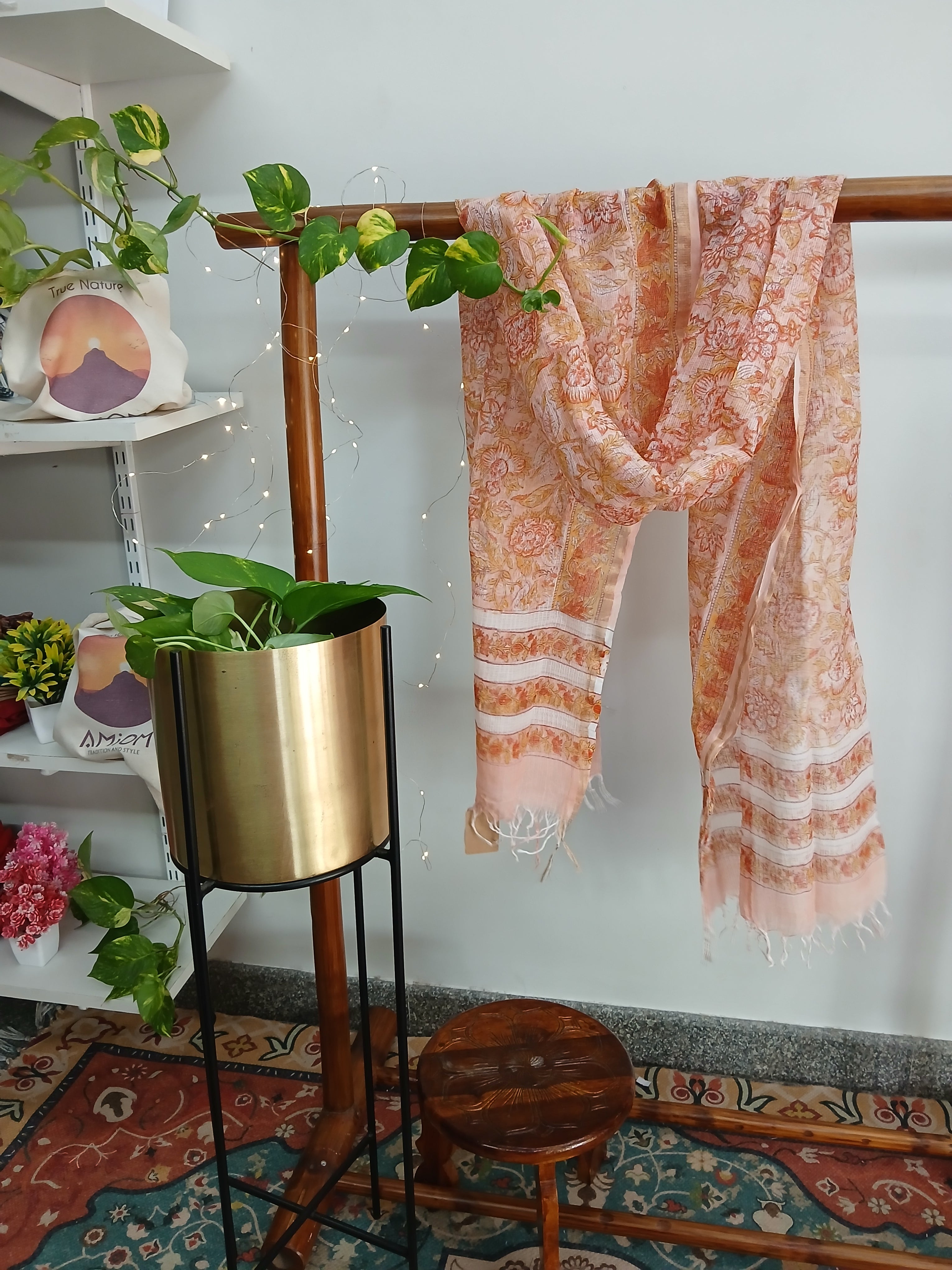 Schal Kota Doria Baumwoll-Dupatta