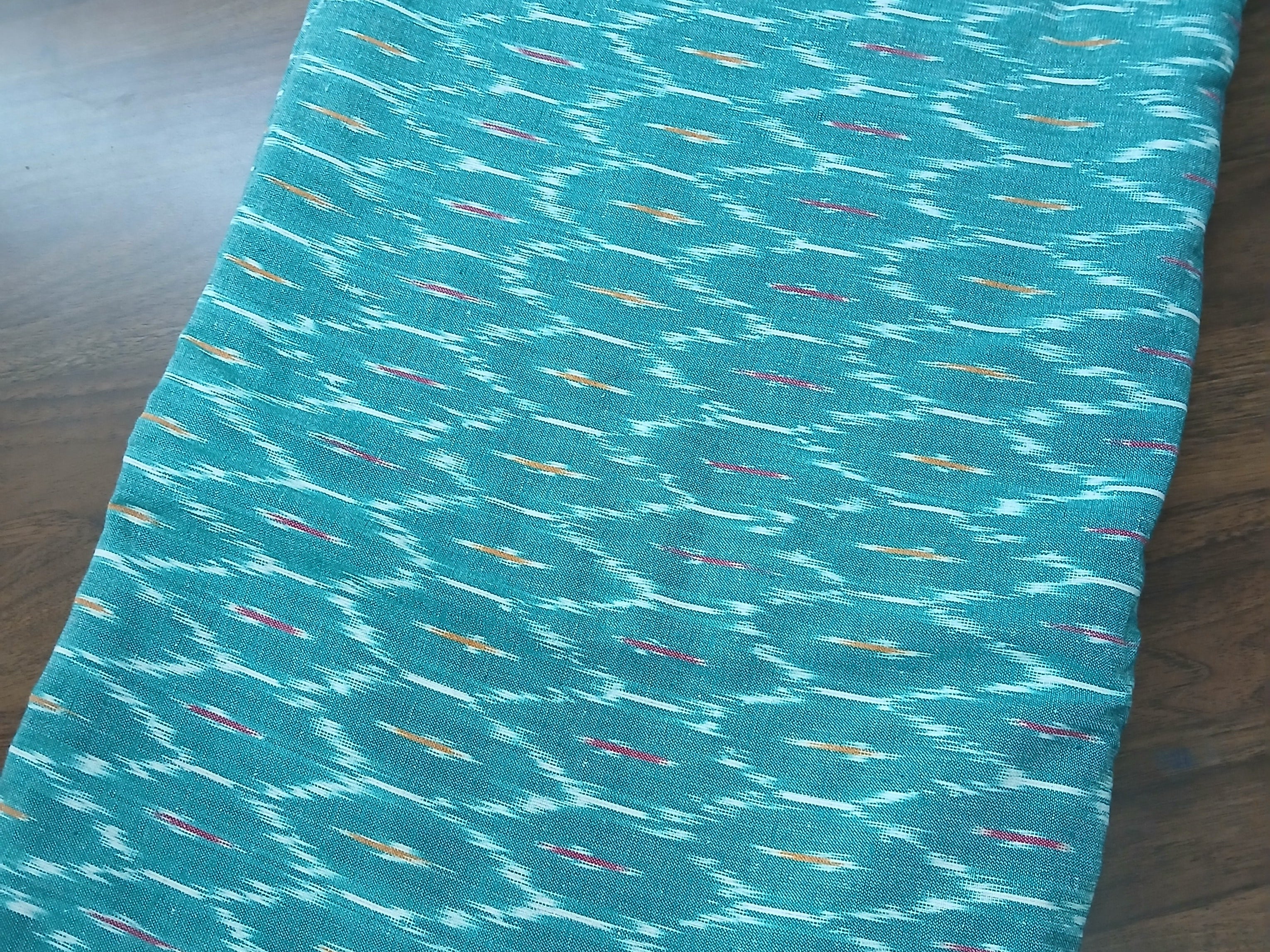 Handloom ikat Fabric sea blue
