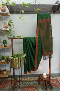 Check Handloom Saree - Wood Shelf Reference