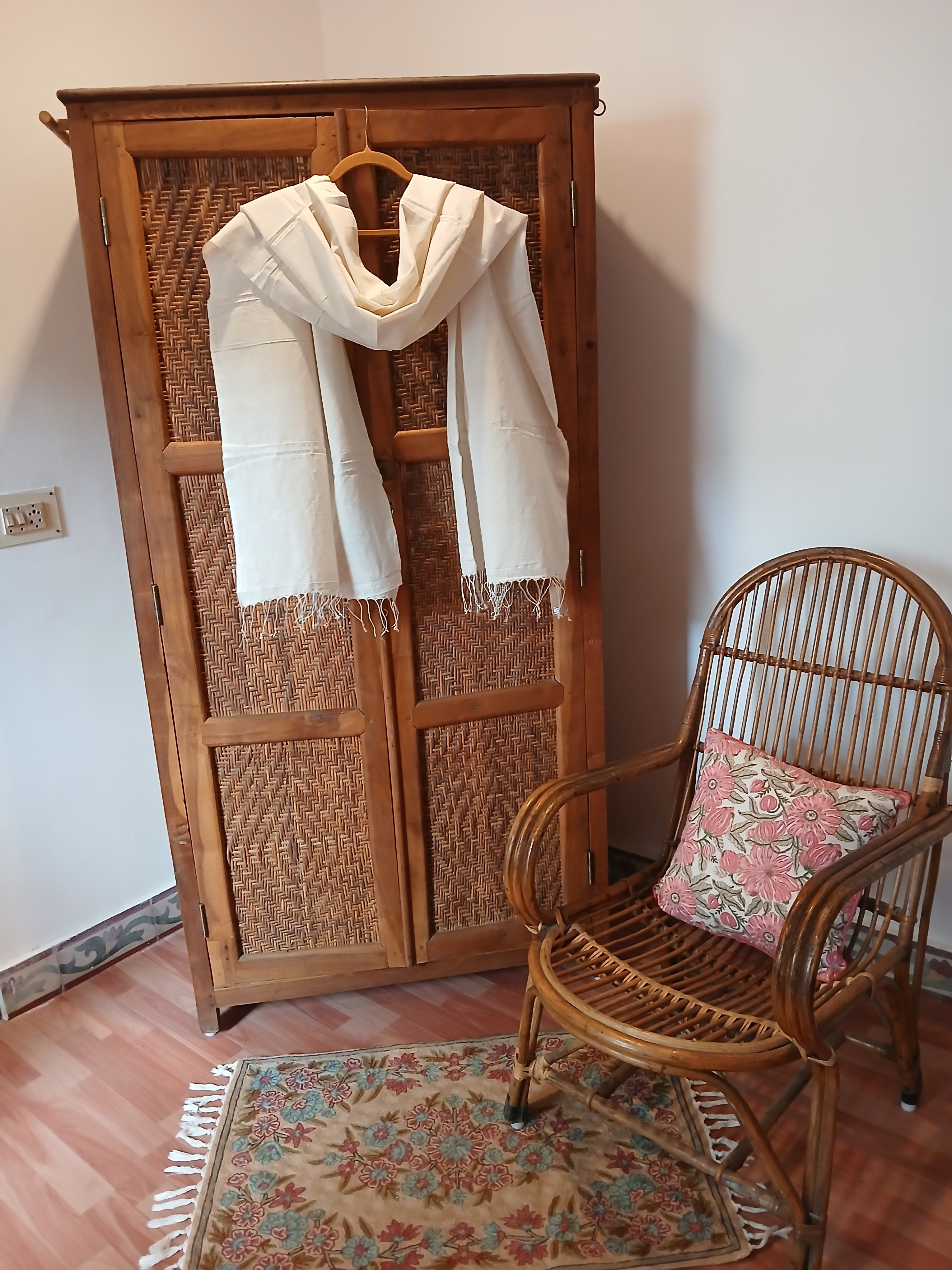 Scarf Natural Habdloom Cotton