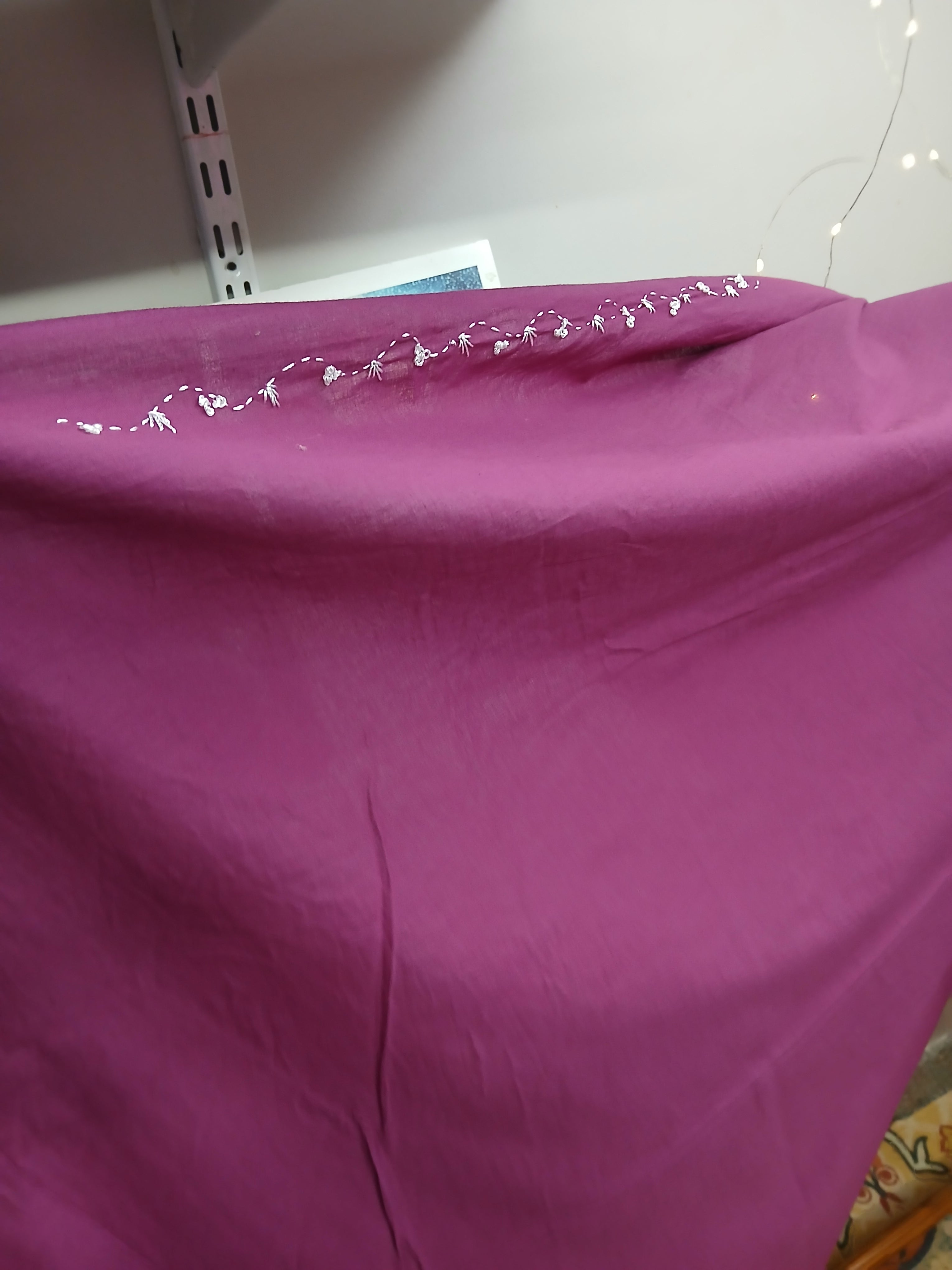 Sari Handstickerei weiche Baumwolle