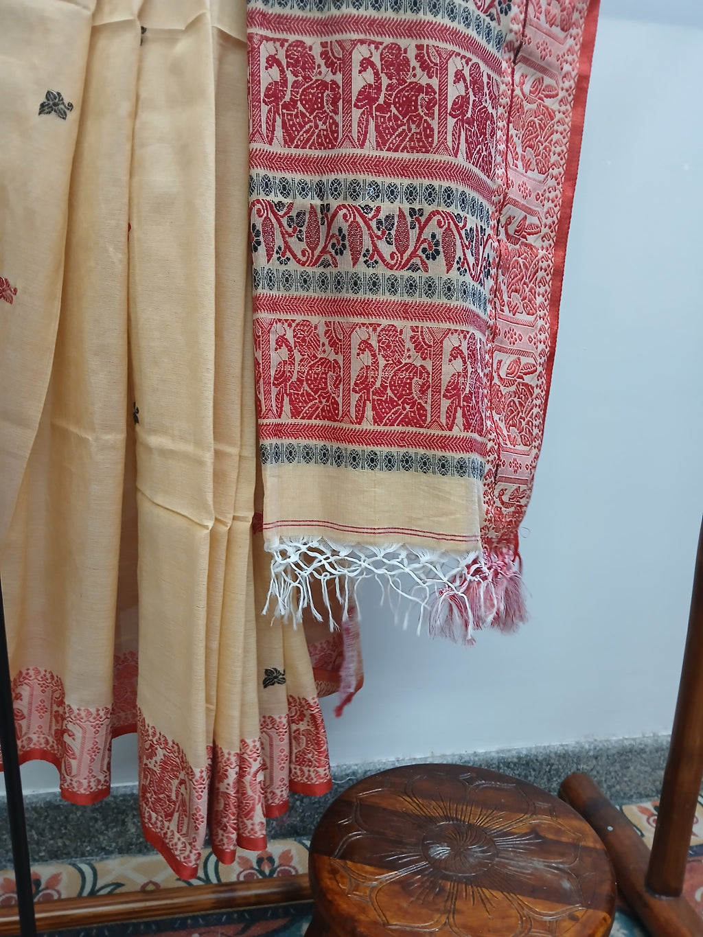 Sari en coton tissé à la main