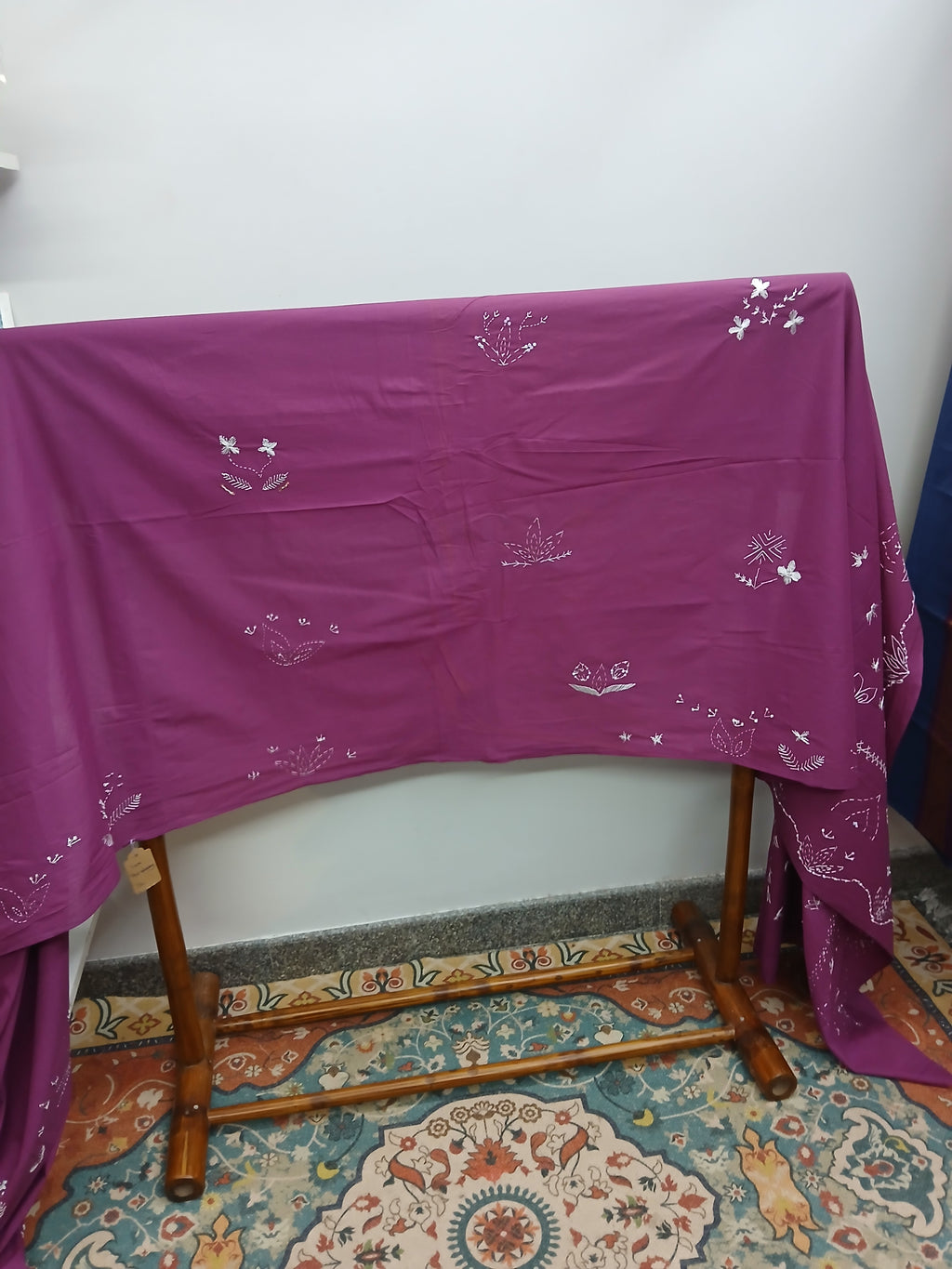 Sari Handstickerei weiche Baumwolle