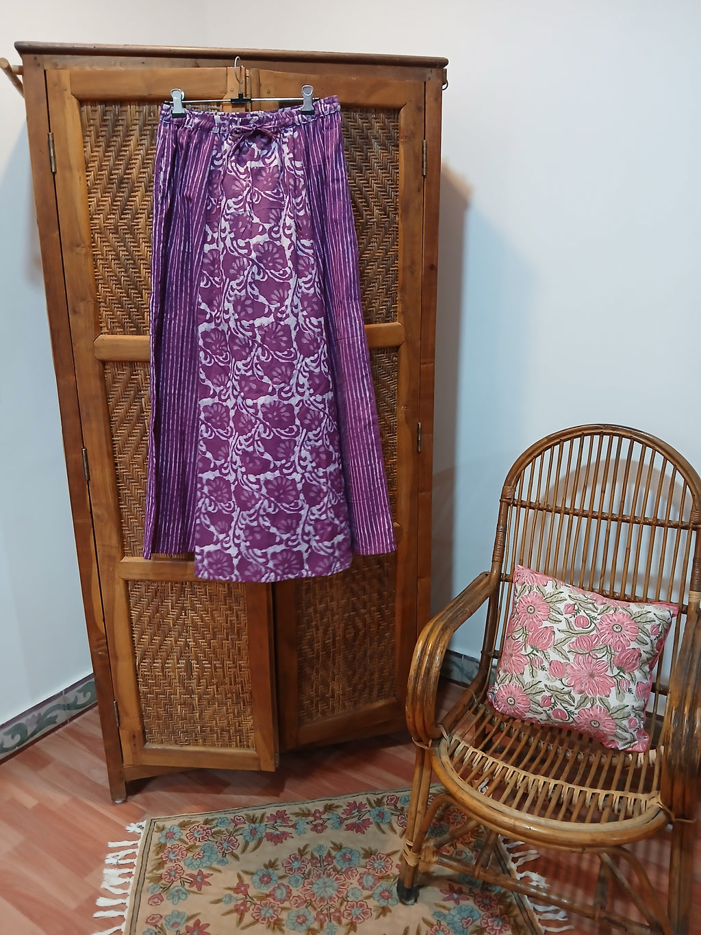 Rock dreiteilig Batikdruck