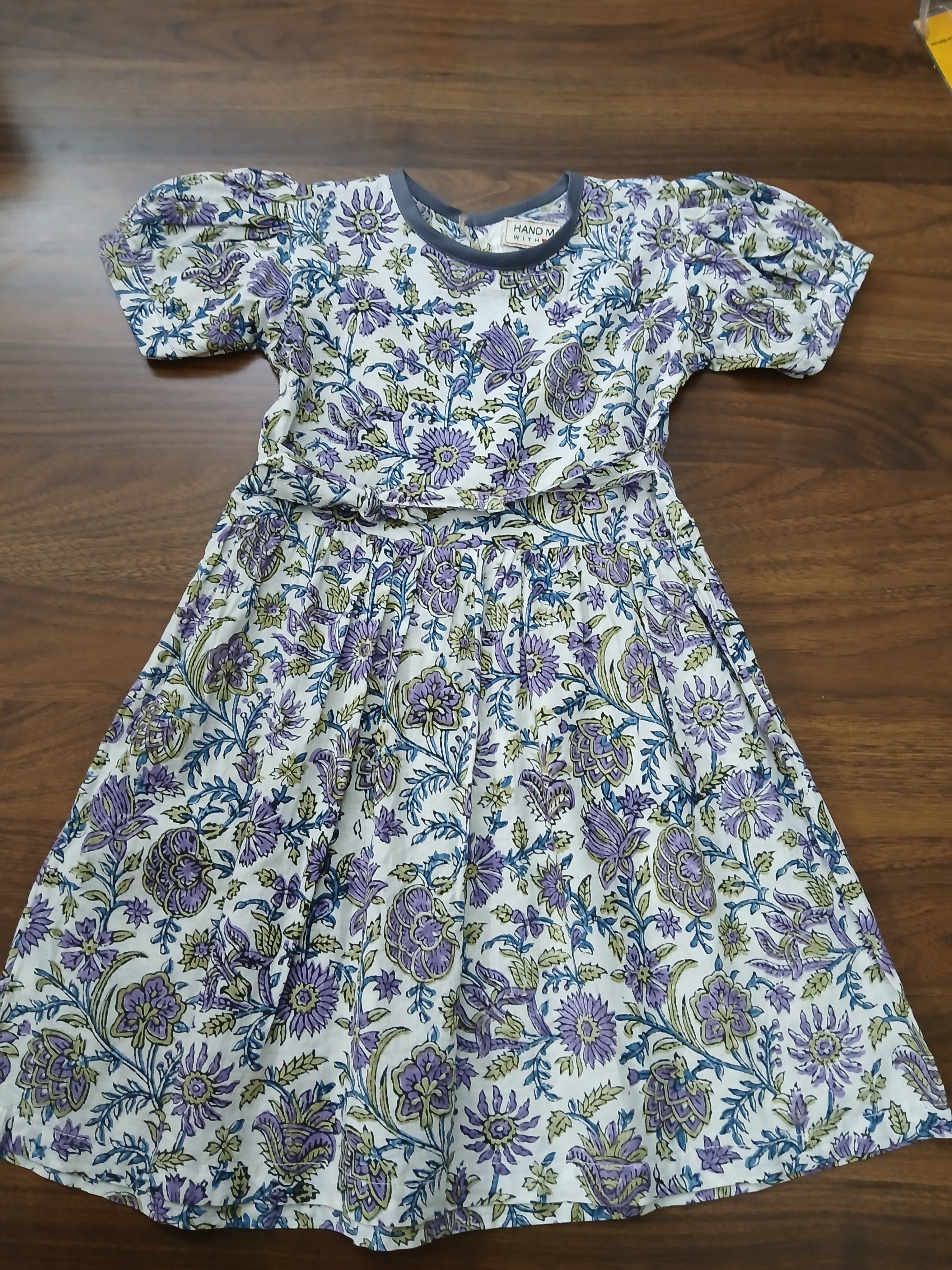 Dress Girl block print