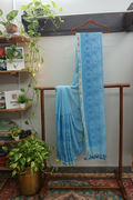 Sky Blue Saree — Background Only Change